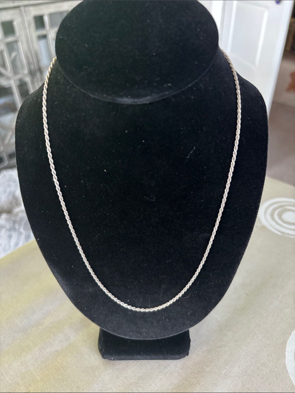 Classic Silver Rope Chain Necklace - Silver
